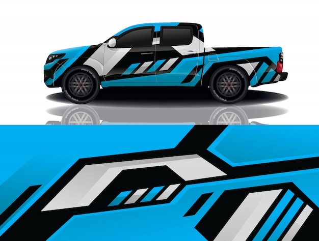 diseño de envoltura de calcomanía de coche de camión
