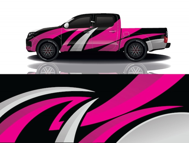 diseño de envoltura de calcomanía de coche de camión
