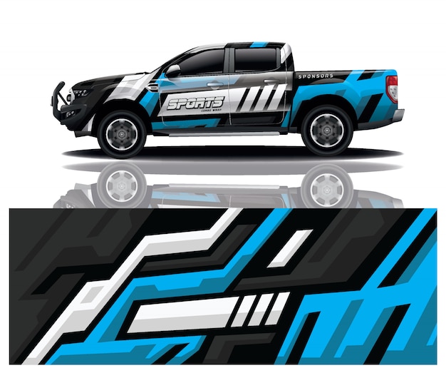 diseño de envoltura de calcomanía de coche de camión