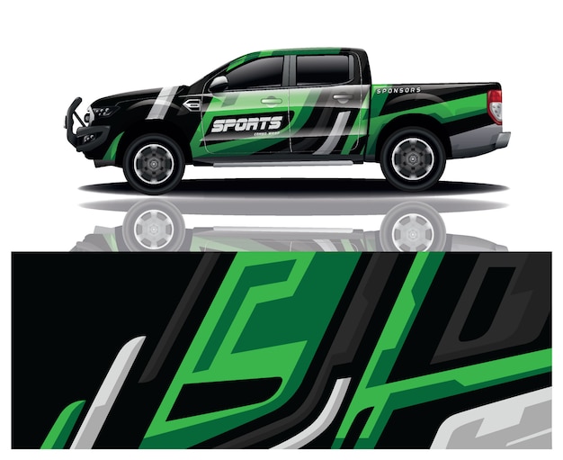 diseño de envoltura de calcomanía de coche de camión