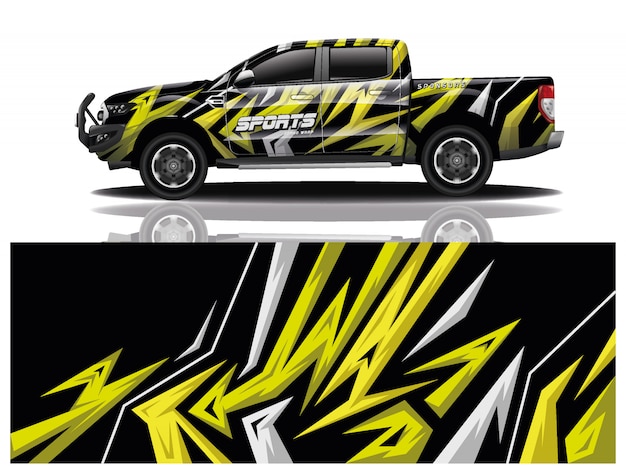 diseño de envoltura de calcomanía de coche de camión