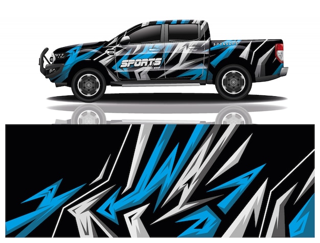 diseño de envoltura de calcomanía de coche de camión