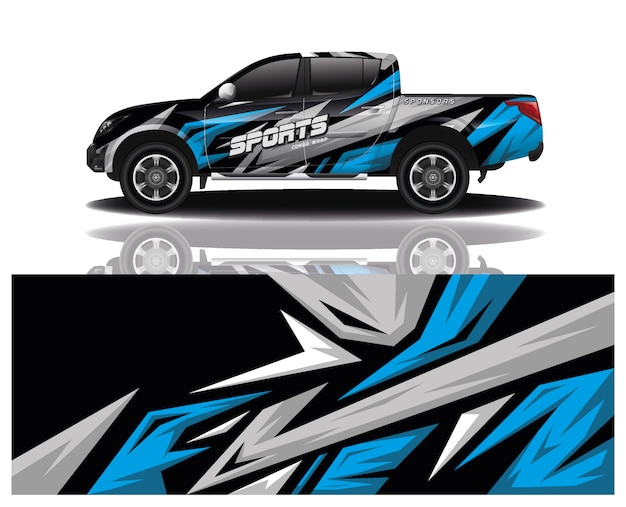 diseño de envoltura de calcomanía de coche de camión