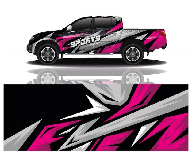 diseño de envoltura de calcomanía de coche de camión