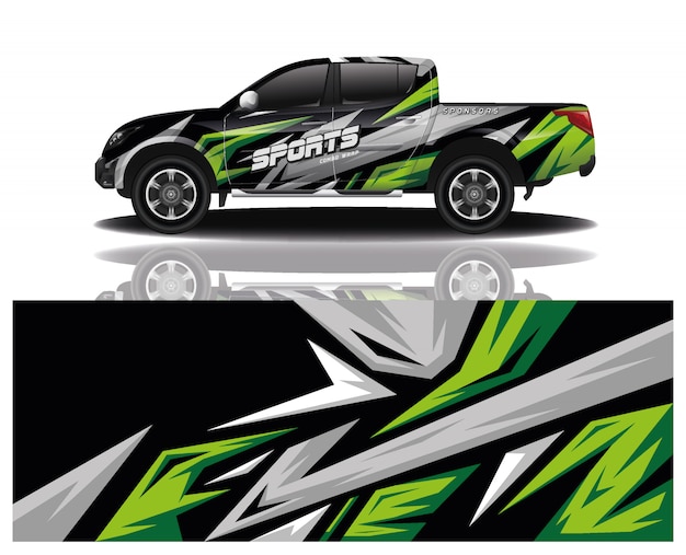 diseño de envoltura de calcomanía de coche de camión