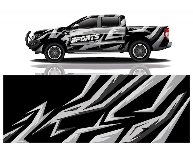 diseño de envoltura de calcomanía de coche de camión