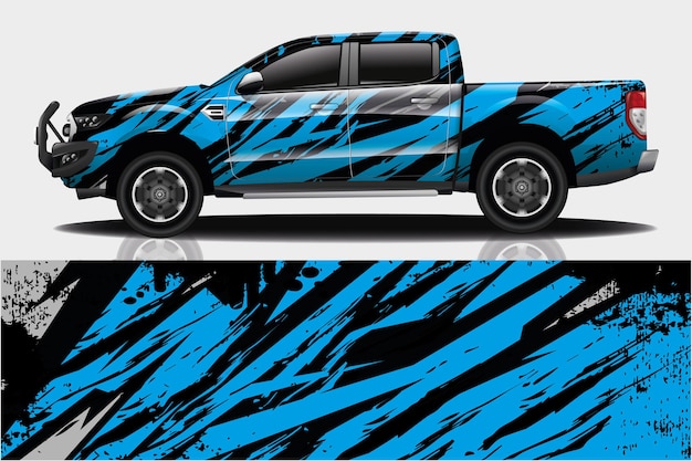 diseño de envoltura de calcomanía de coche de camión