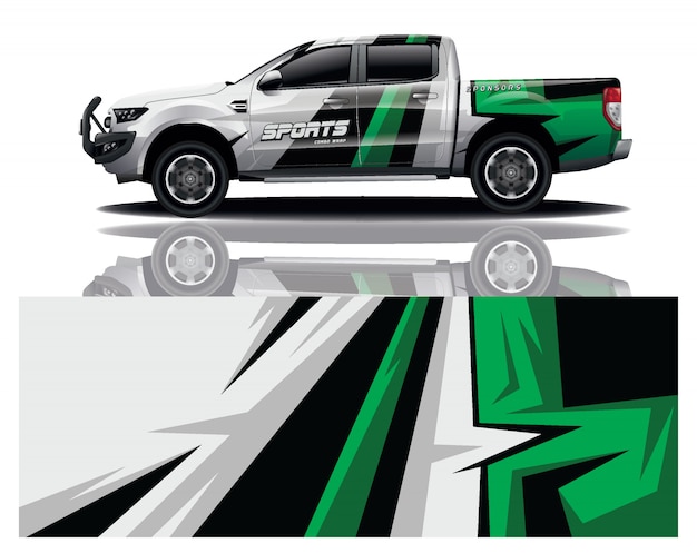 diseño de envoltura de calcomanía de coche de camión