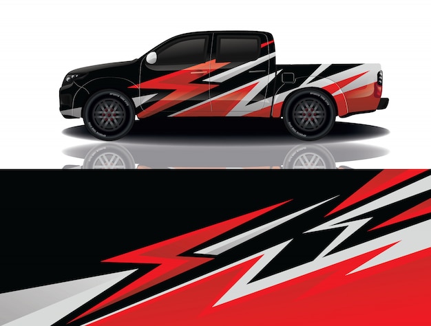 diseño de envoltura de calcomanía de coche de camión