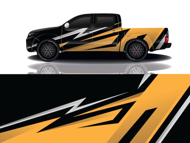 diseño de envoltura de calcomanía de coche de camión