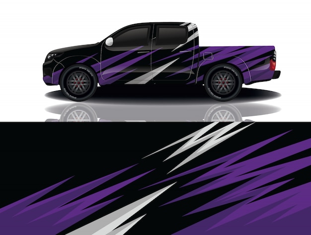 diseño de envoltura de calcomanía de coche de camión