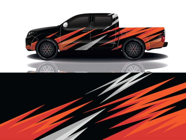 diseño de envoltura de calcomanía de coche de camión