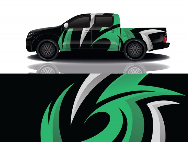 diseño de envoltura de calcomanía de coche de camión