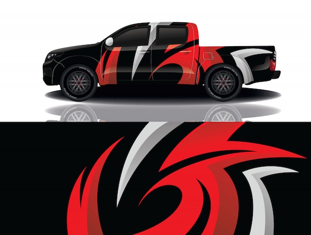 diseño de envoltura de calcomanía de coche de camión