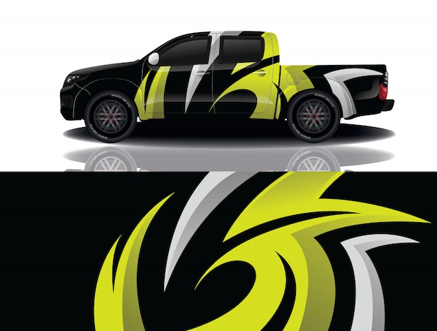 diseño de envoltura de calcomanía de coche de camión