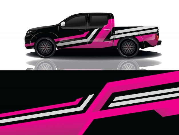 diseño de envoltura de calcomanía de coche de camión