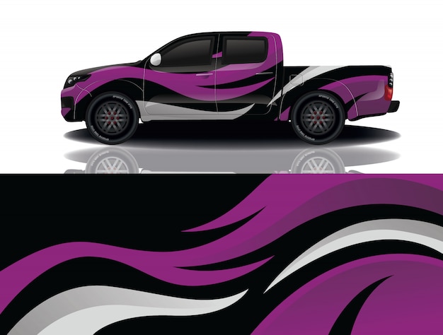 diseño de envoltura de calcomanía de coche de camión