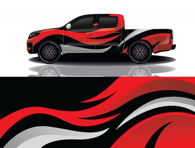 diseño de envoltura de calcomanía de coche de camión