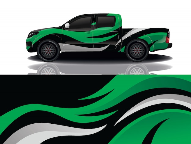 diseño de envoltura de calcomanía de coche de camión