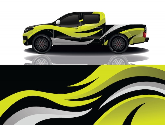 diseño de envoltura de calcomanía de coche de camión