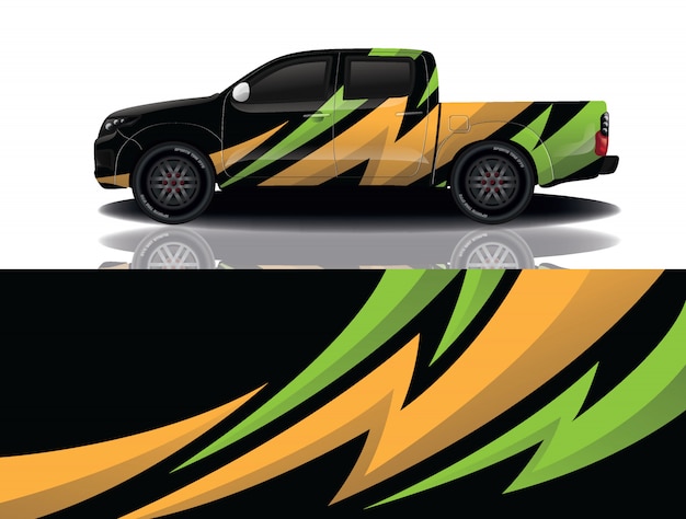 diseño de envoltura de calcomanía de coche de camión