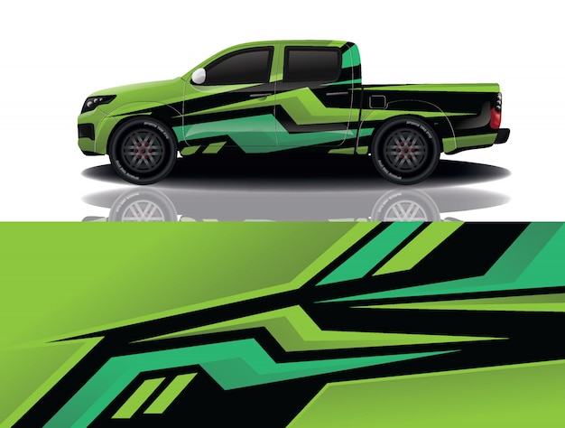 diseño de envoltura de calcomanía de coche de camión