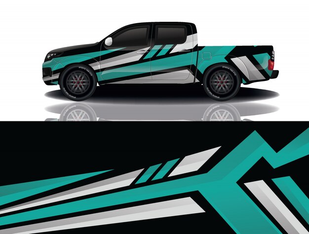 diseño de envoltura de calcomanía de coche de camión