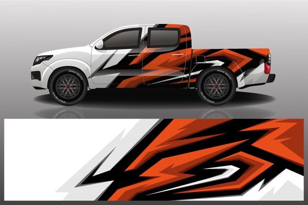 diseño de envoltura de calcomanía de coche de camión