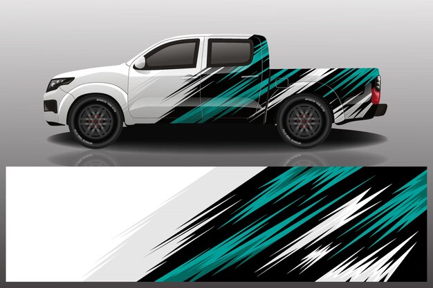 diseño de envoltura de calcomanía de coche de camión