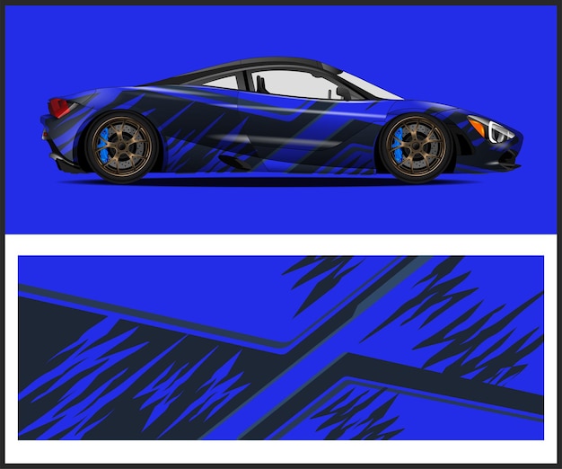 Diseño de envoltura de calcomanía de coche de carreras para diseño de pegatina de vinilo de vehículo