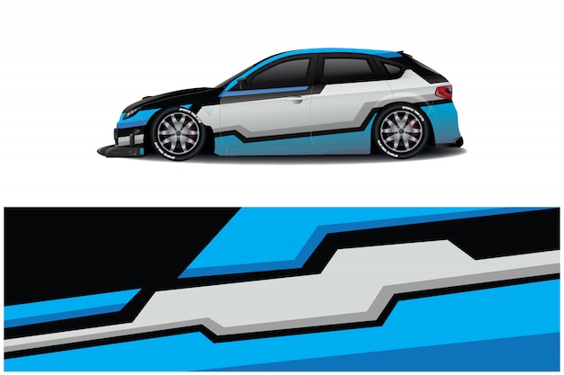 diseño de envoltura de calcomanía de coche deportivo