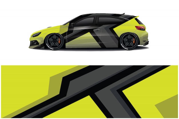 diseño de envoltura de calcomanía de coche deportivo