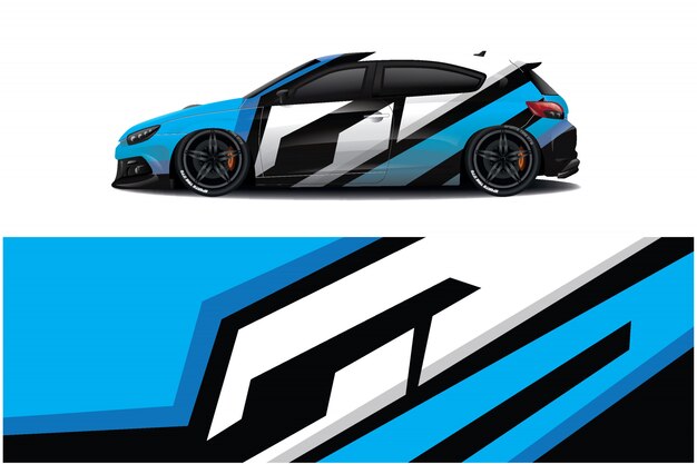 diseño de envoltura de calcomanía de coche deportivo
