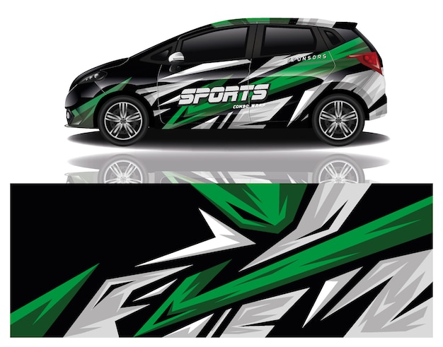 diseño de envoltura de calcomanía de coche deportivo