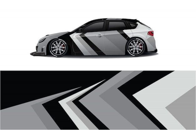 diseño de envoltura de calcomanía de coche deportivo