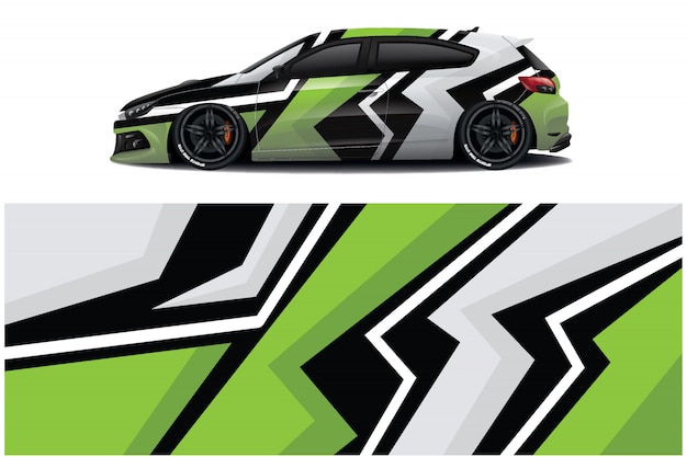 diseño de envoltura de calcomanía de coche deportivo