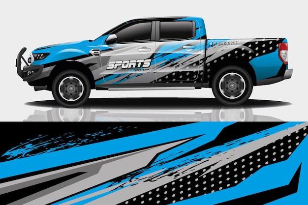 Diseño de envoltura de calcomanía de coche deportivo