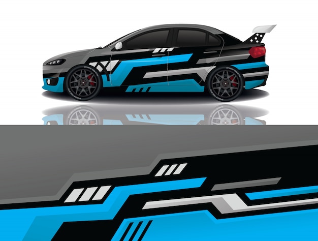 diseño de envoltura de calcomanía de coche deportivo