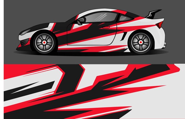 Diseño de envoltura de calcomanía de coche deportivo