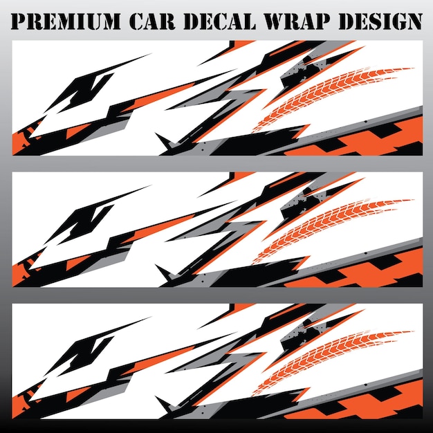 diseño de envoltura de calcomanía de coche deportivo