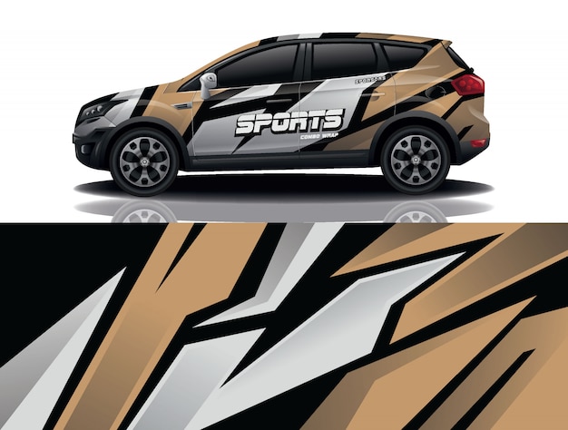 diseño de envoltura de calcomanía para suv car