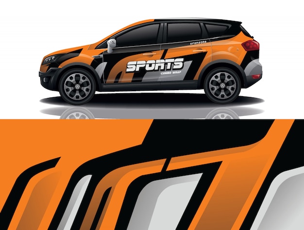 diseño de envoltura de calcomanía para suv car