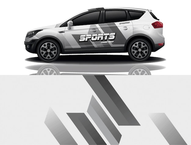 diseño de envoltura de calcomanía para suv car