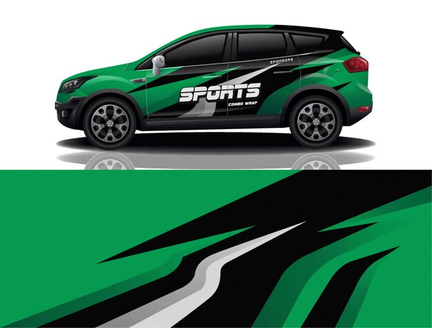 diseño de envoltura de calcomanía para suv car