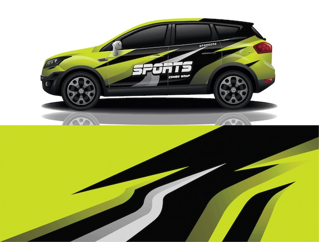 diseño de envoltura de calcomanía para suv car