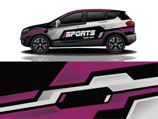 diseño de envoltura de calcomanía para suv car