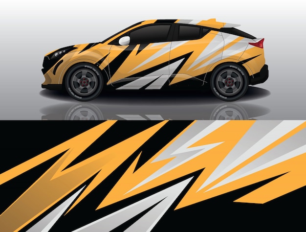 diseño de envoltura de calcomanía para suv car