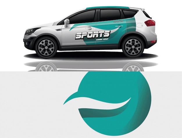 diseño de envoltura de calcomanía para suv