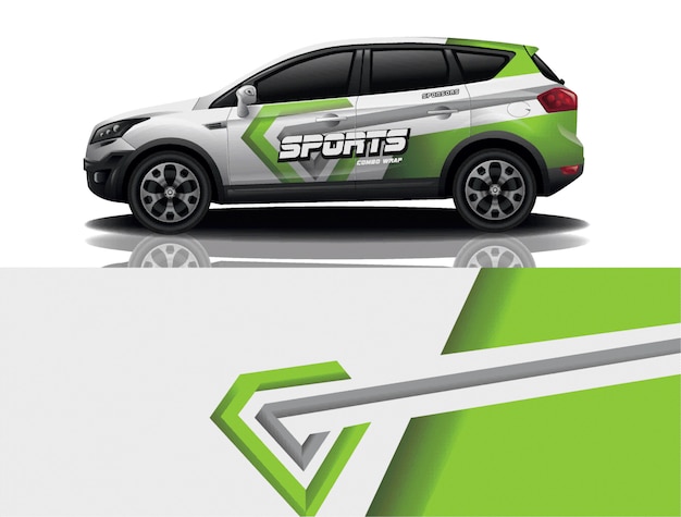 diseño de envoltura de calcomanía para suv