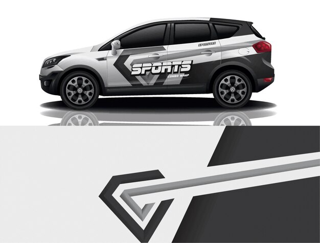 diseño de envoltura de calcomanía para suv